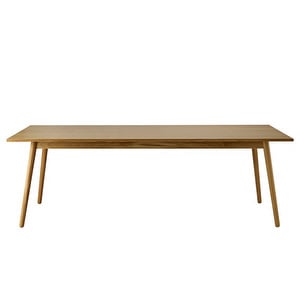 C35C-ruokapöytä, tammi, 95 x 220 cm