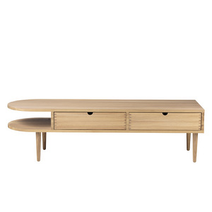 F24 Radius Bench, Natural Oak, 45 x 145 cm