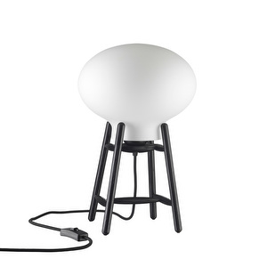 U4 Hiti Table Lamp, Black / Opal Glass