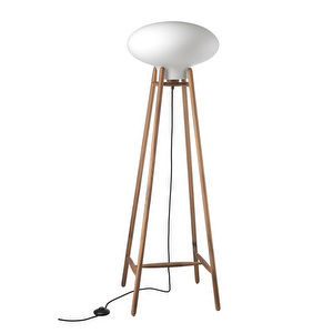 U5 Hiti Floor Lamp, Walnut / Opal Glass