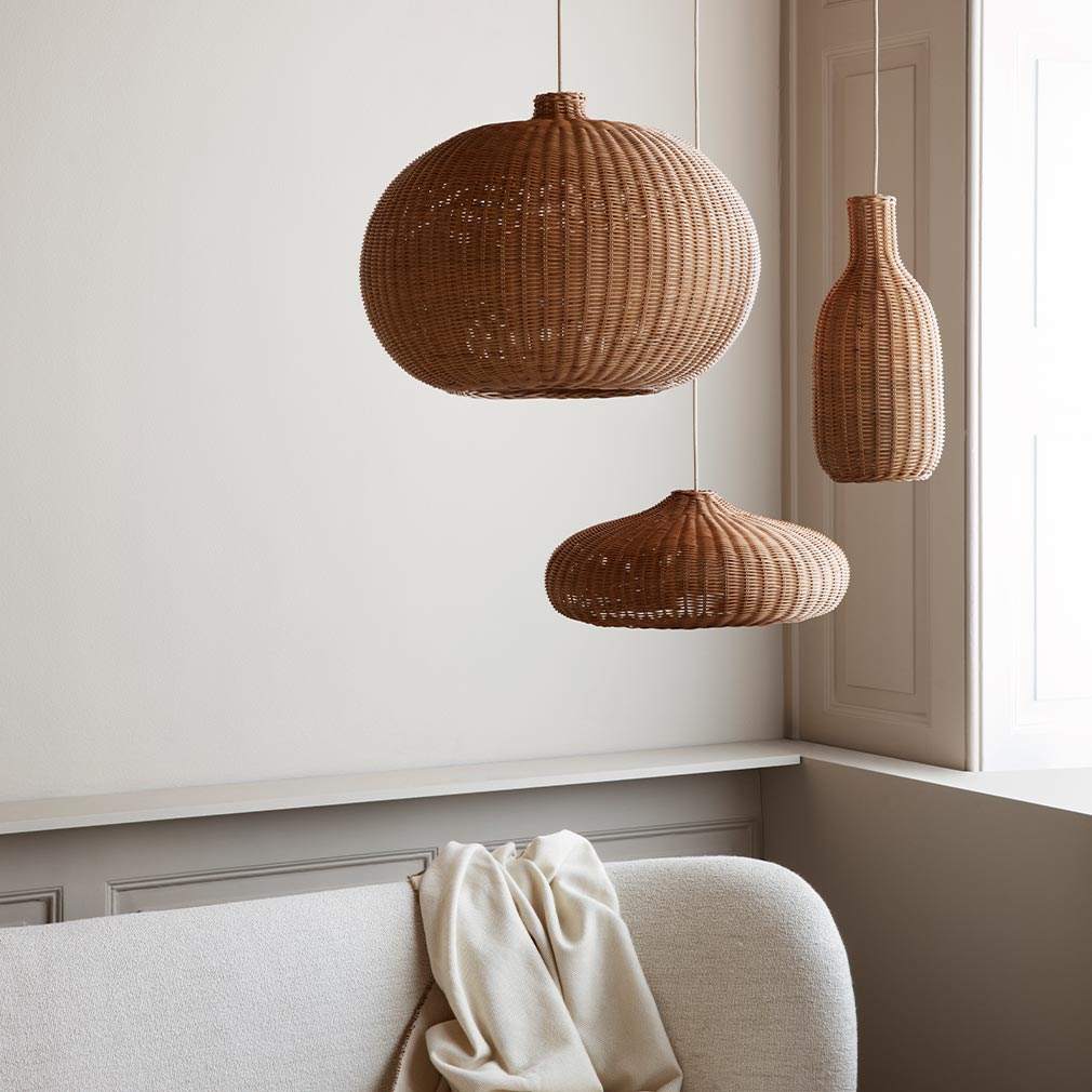 Ferm Living Braided Disc Lampshade, Natural | Vepsäläinen