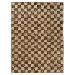 Check Wool Jute -matto, coffee/natural, 140 x 200 cm Check Wool Jute -matto, coffee/natural, 140 x 200 cm