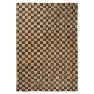 Check Wool Jute -matto, coffee/natural, 200 x 300 cm Check Wool Jute -matto, coffee/natural, 200 x 300 cm