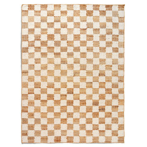 Check Wool Jute -matto, off-white/natur, 140 x 200 cm Check Wool Jute -matto, off-white/natur, 140 x 200 cm