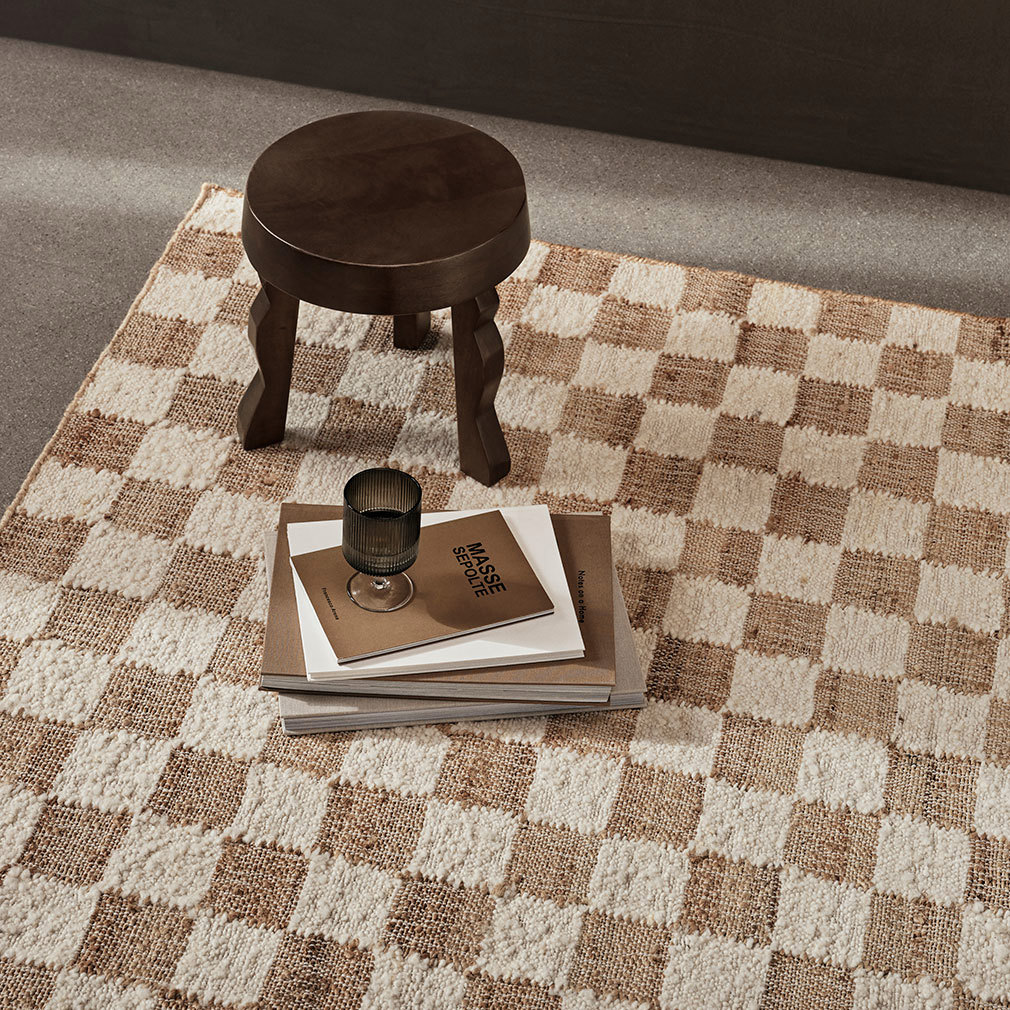 Check Wool Jute -matto