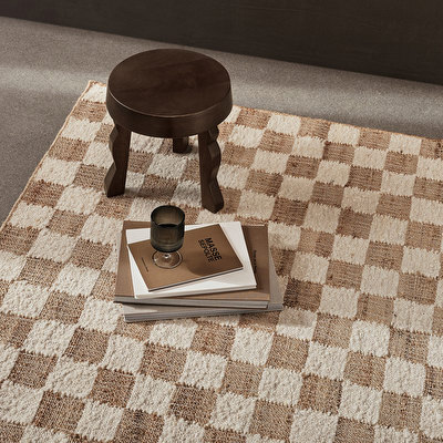Check Wool Jute -matto