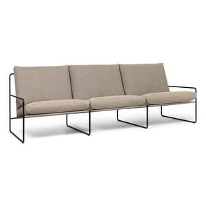 Desert Sofa, Dolce Fabric Dark Sand / Black, W 233 cm