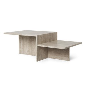 Distinct Coffee Table, Travertine