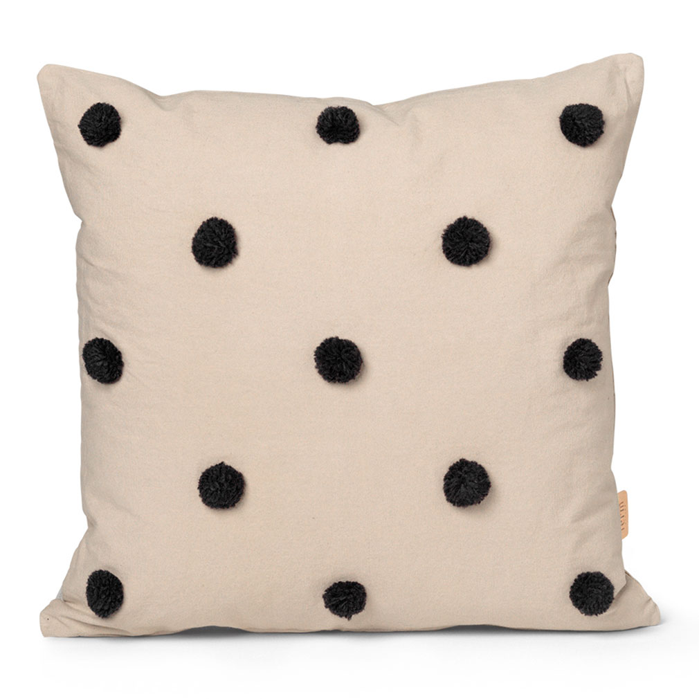 Polka dot cushion 2025 black and white