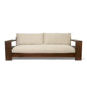 Edre-sohva, luonnonvalkoinen/tummanruskea, L 240 cm
