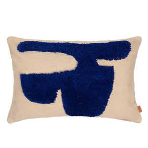 Lay-tyynynpäällinen, sand / bright blue, 60 x 40 cm