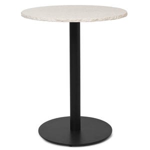 Mineral-pöytä, Bianco Curia -marmori / musta, ⌀ 60 cm