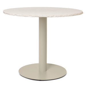 Mineral-ruokapöytä, Bianco Curia -marmori /beige, ⌀ 90 cm