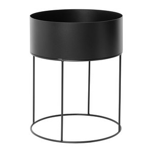 Plant Box, Black, Round