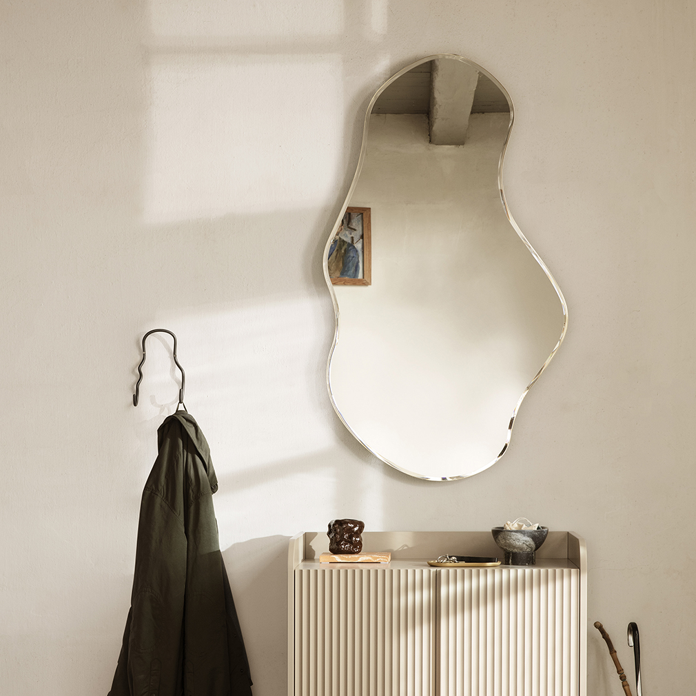 Ferm Living Pond Mirror, Dark Chrome | Vepsäläinen