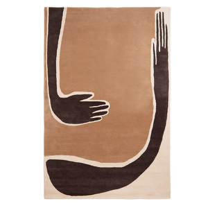 Pose-matto, dark coffee / offwhite, 200 x 300 cm