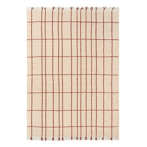 Sen-matto, parchment / chestnut, 140 x 200 cm