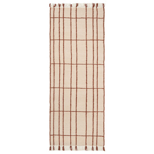 Sen-matto, parchment / chestnut, 80 x 200 cm