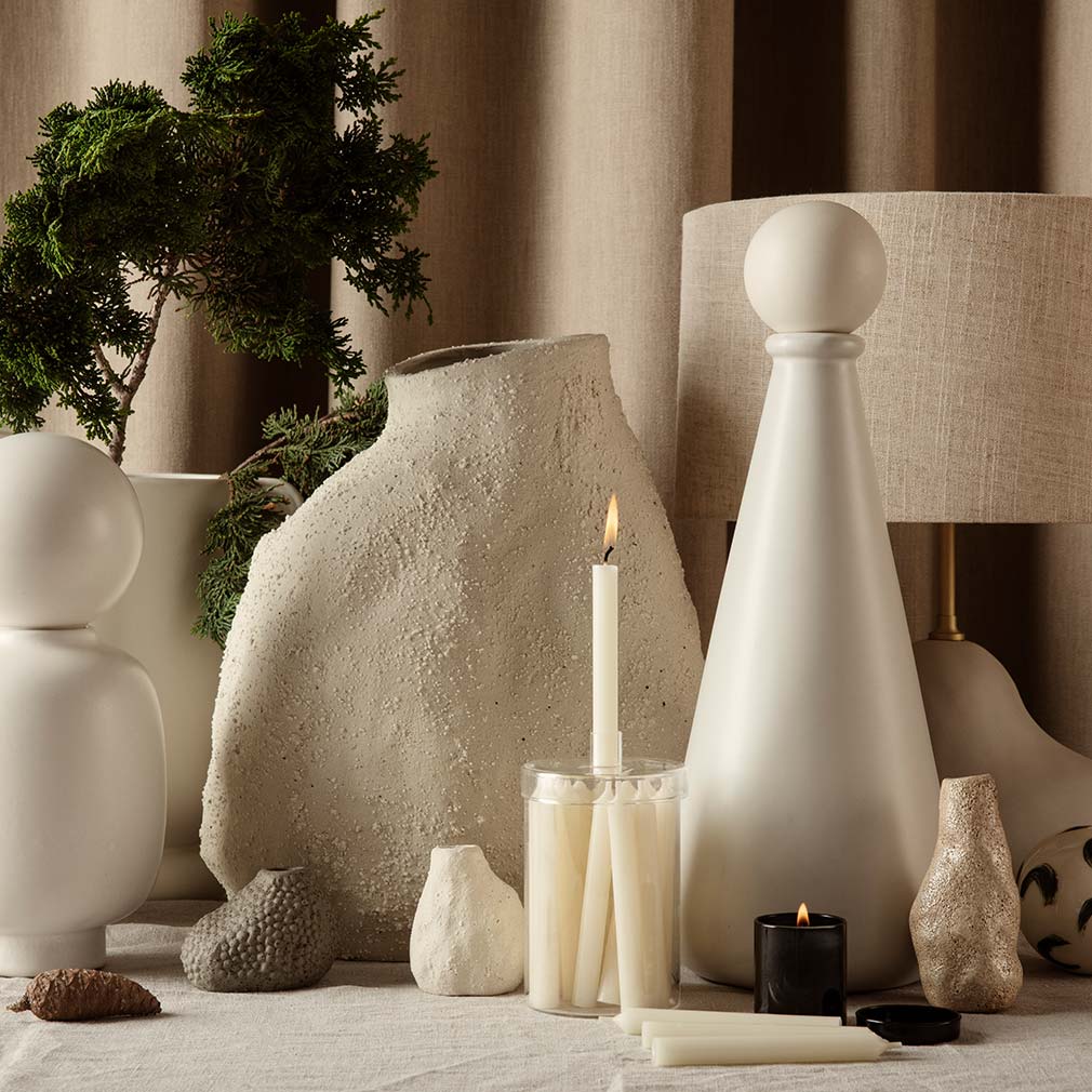 Ferm Living Vulca Vase, Off-White