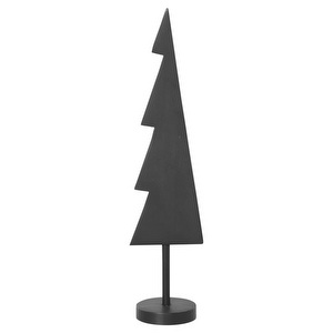 Winterland Tree -koriste, musta/solid, 16 x 5 cm