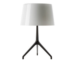 Lumiere Table Lamp, White / Black Chrome