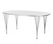 Dining Table B616, “Superellipse”, White/Chrome, 100 x 170 cm