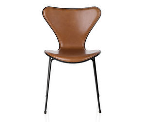Chair 3107, “Series 7”, Black/Brown Leather, Coloured Ash
