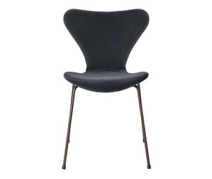 Chair 3107, “Series 7”, Midnight Blue, Velvet Upholstery