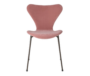 Chair 3107, “Series 7”, Misty Rose, Velvet Upholstery