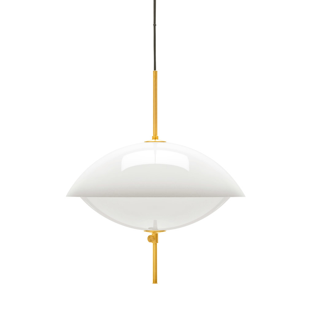 Fritz Hansen Clam-riippuvalaisin lasi/messinki, ⌀ 44 cm