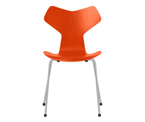 Grand Prix Chair 3130, Paradise Orange/Nine Grey, Coloured Ash