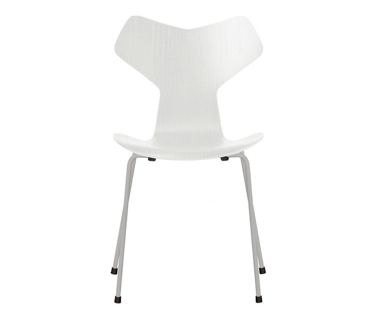 Fritz Hansen Grand Prix Chair 3130 White/Nine Grey, Coloured Ash