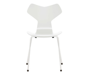 Grand Prix Chair 3130, White/White, Lacquered