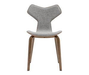 Grand Prix Chair 4130, Oak Veneer/Grey