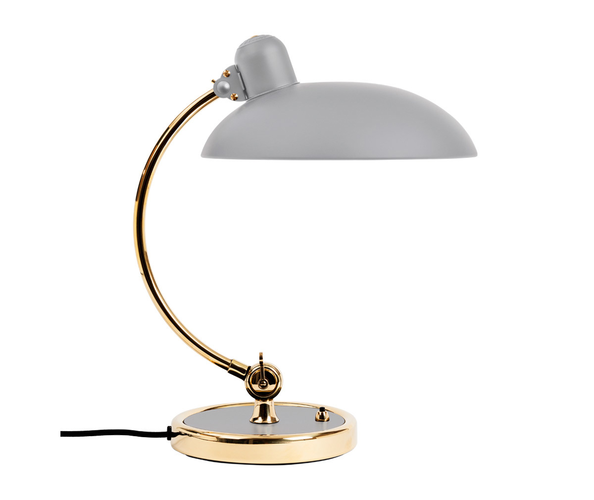 Fritz Hansen Kaiser Idell Table Lamp Easy Grey/Brass, 6631-T Luxus