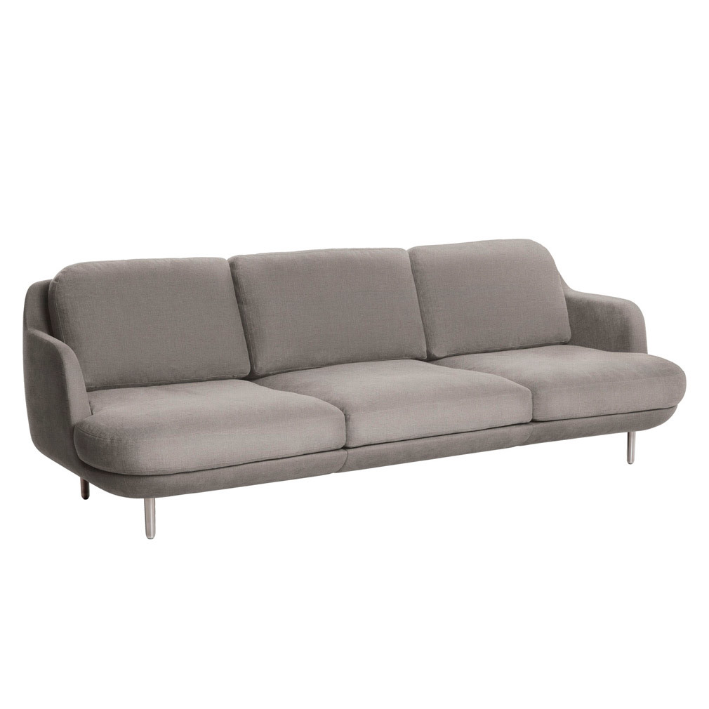 Fritz Hansen Lune-sohva JH300 Christianshavn-kangas 1120 light beige, L 227 cm