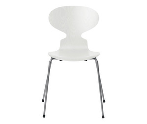 Ant Chair 3101, White/Silver Grey, Coloured Ash