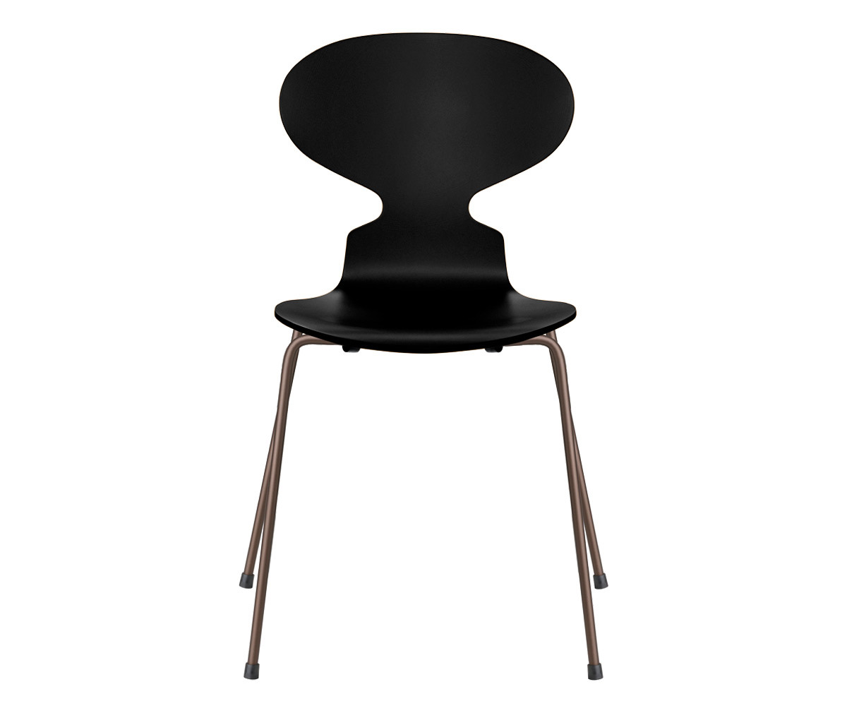 Fritz Hansen Muurahais-tuoli 3101 black/dark brown, peittomaalattu