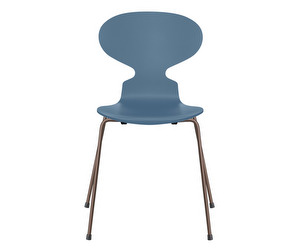 Muurahais-tuoli 3101, dusk blue/dark brown, peittomaalattu