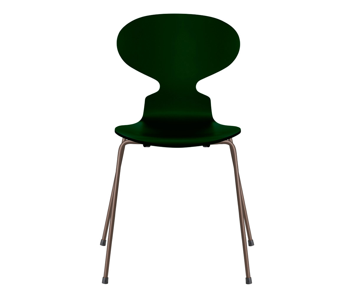 Fritz Hansen Muurahais-tuoli 3101 evergreen/dark brown, peittomaalattu
