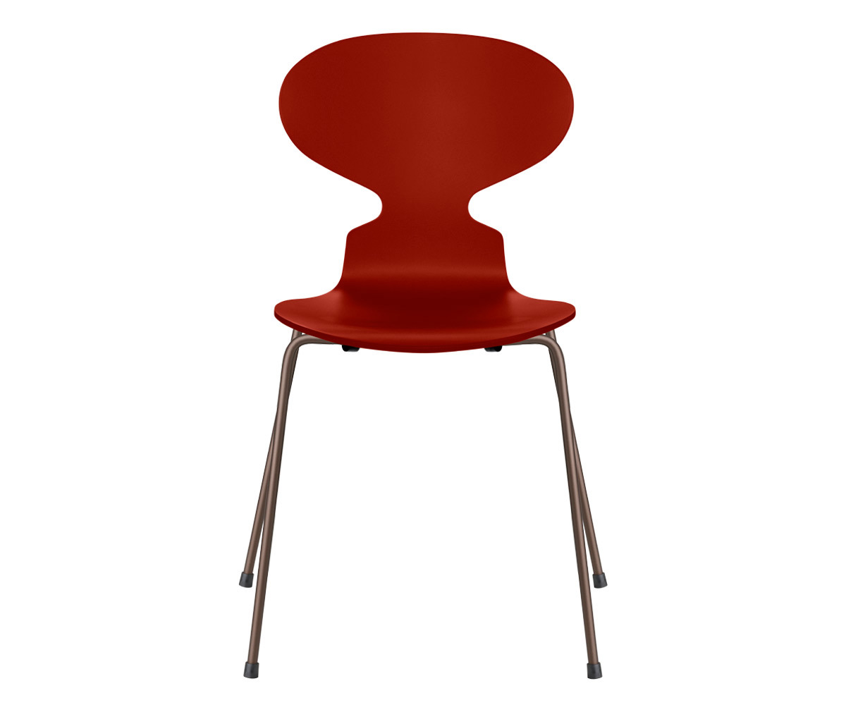 Fritz Hansen Ant Chair 3101 Venetian Red/Dark Brown, Lacquered