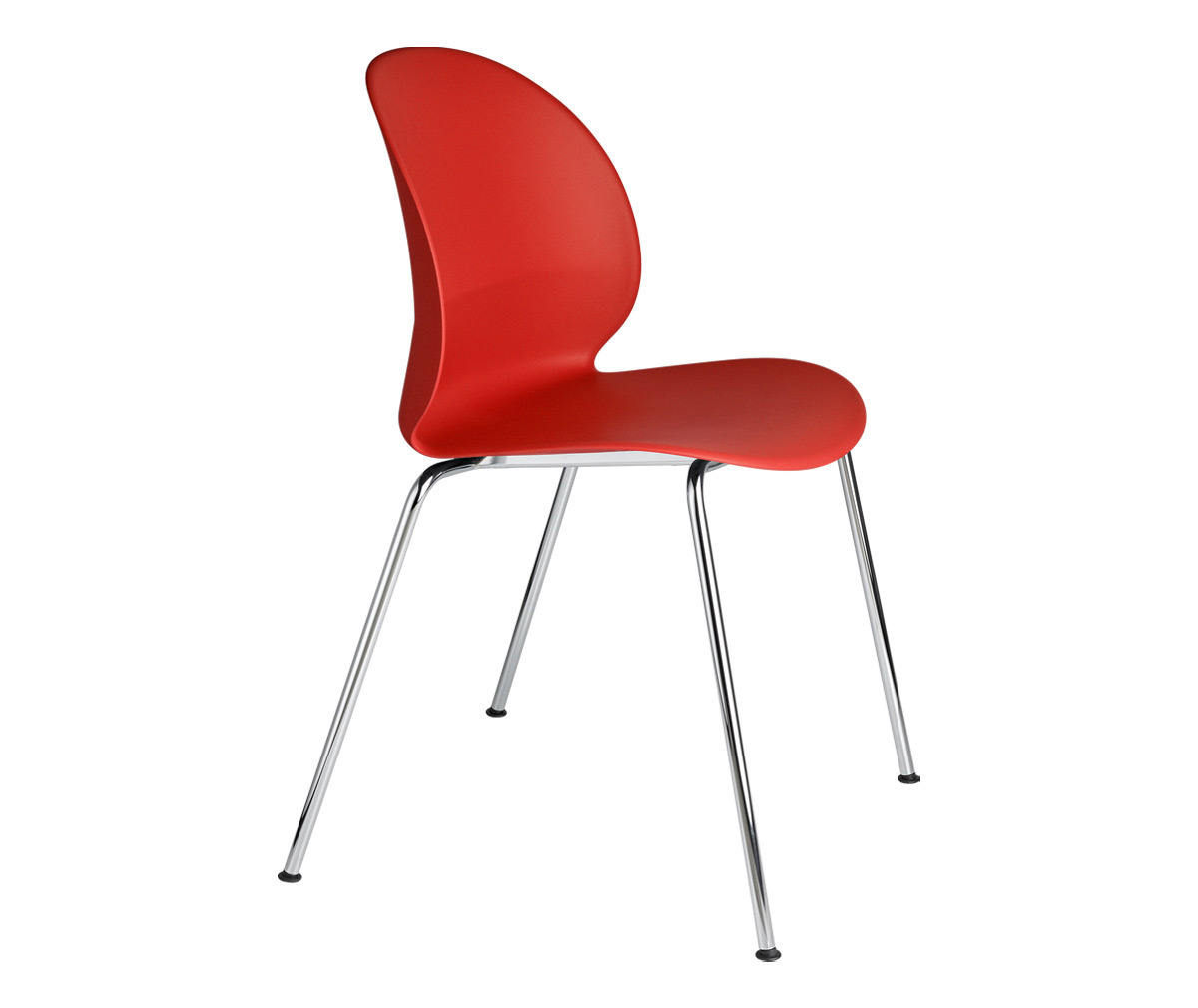 Fritz Hansen N02 Recycle -tuoli tummanpunainen, kromijalat