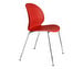 N02 Recycle -tuoli, tummanpunainen, kromijalat
