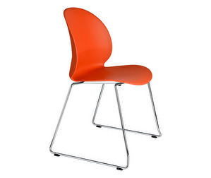 N02 Recycle Chair, Dark Orange, Sledge Base