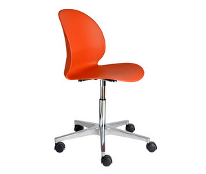 N02 Recycle Chair, Dark Orange, Castors