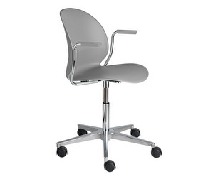 N02 Recycle Chair, Grey, Castors