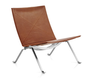 PK22 Chair, Grace Leather Walnut