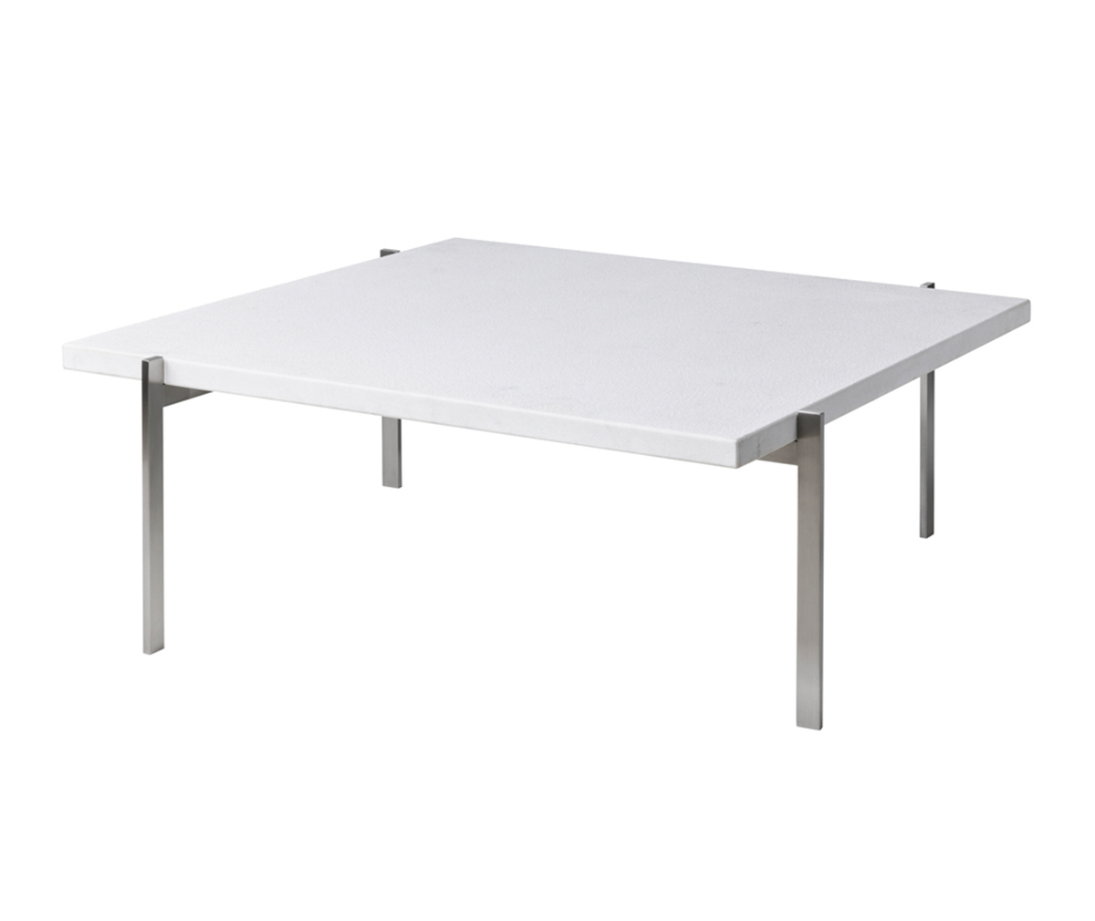 Fritz Hansen PK61-sohvapöytä valkoinen kivihiottu marmori, 80 x 80 cm