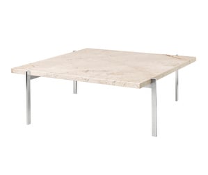 PK61-sohvapöytä, beige marmori, 80 x 80 cm