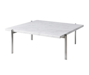 PK61-sohvapöytä, valkoinen marmori, 80 x 80 cm